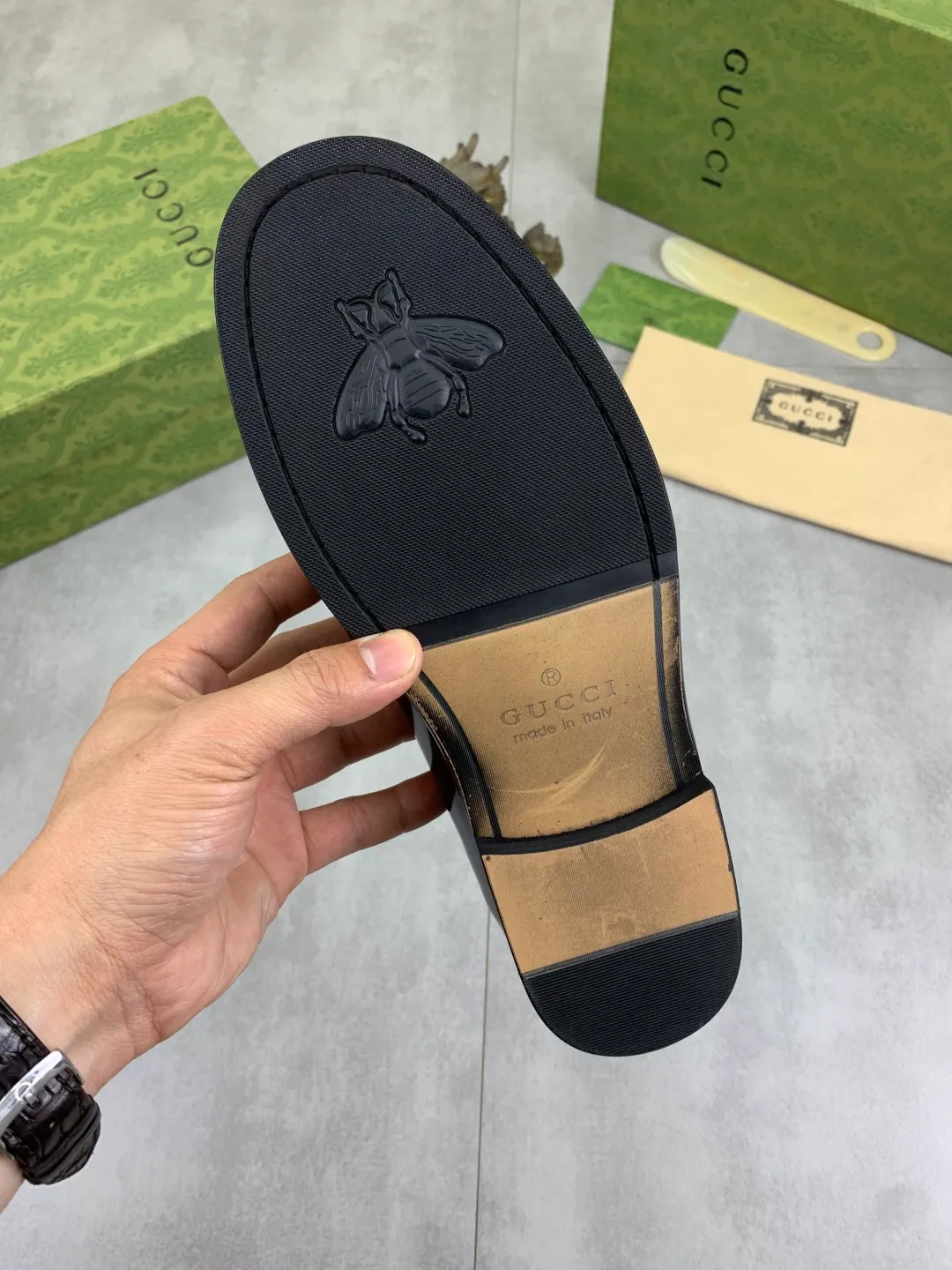 Men's men's shoes 💰P480 [New style] Water-dyed cowhide 💰💎💎💎 [Gucci] GUCCI high-end men's formal business leather shoes, original order 1:1 authentic goods! Original imported high-end open-edge beaded calfskin, original metal buckle, imported first-layer cowhide lining for feet, original outsole, men's shoe size: 38-45, 2️⃣ colors available